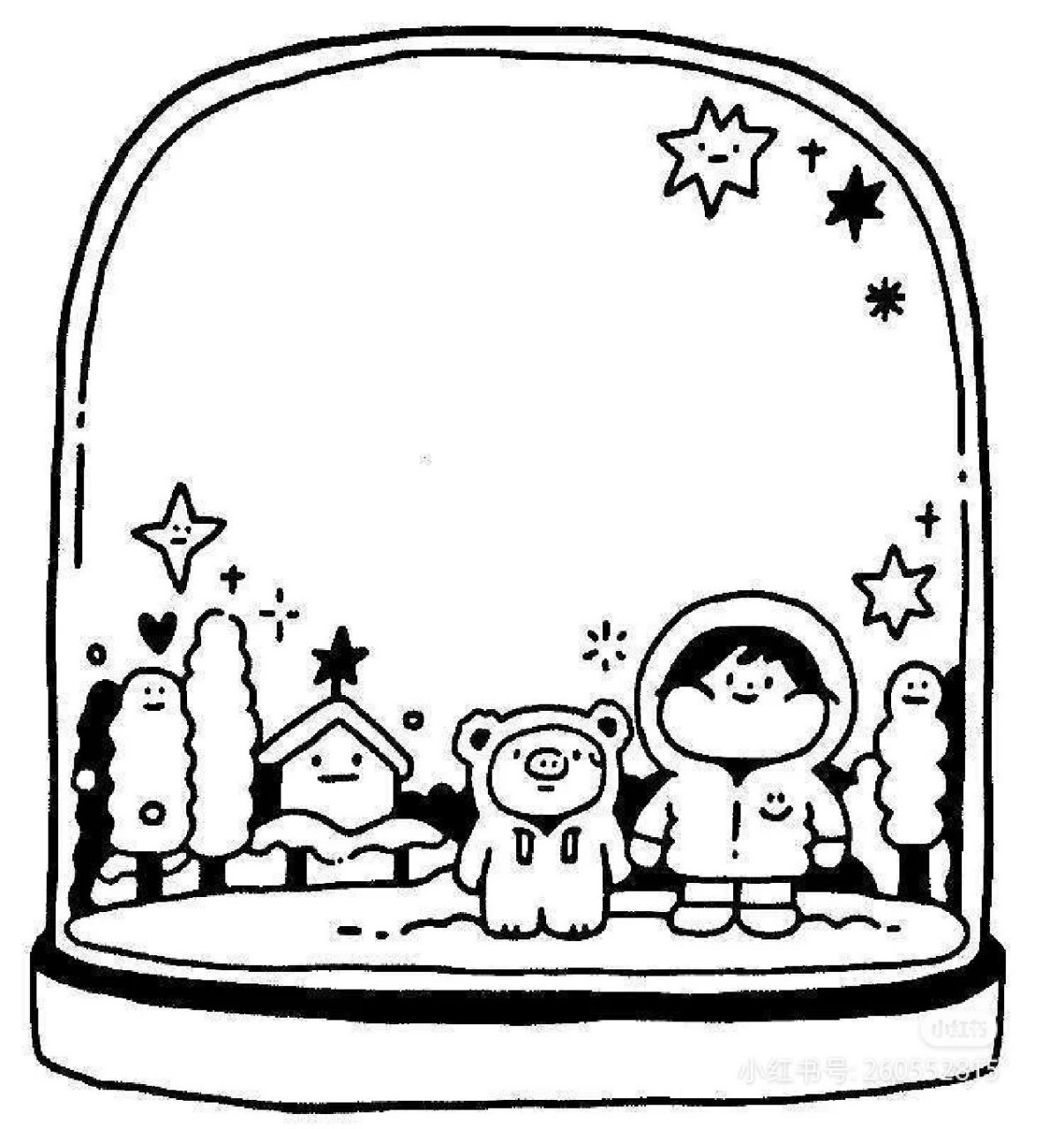 黑白色手帐素材,给大家分享