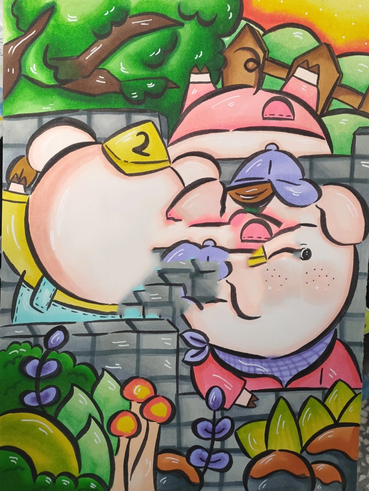 五大创意儿童画!马克笔高光笔!