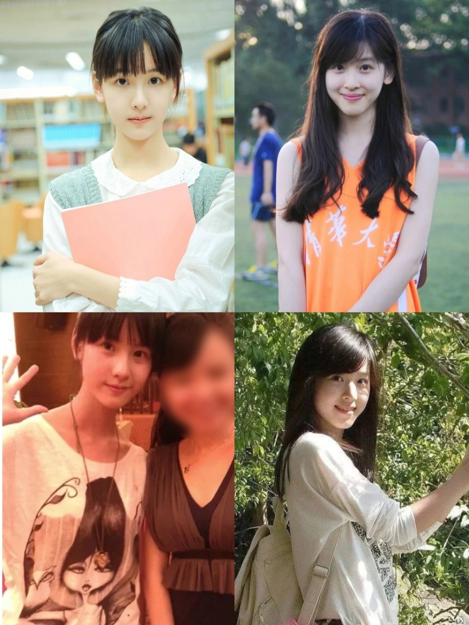 陈都灵和章泽天早期后期网图对比92拉踩 看到好多人说她们两个像