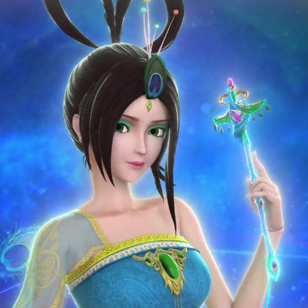 叶罗丽精灵梦蓝孔雀头像