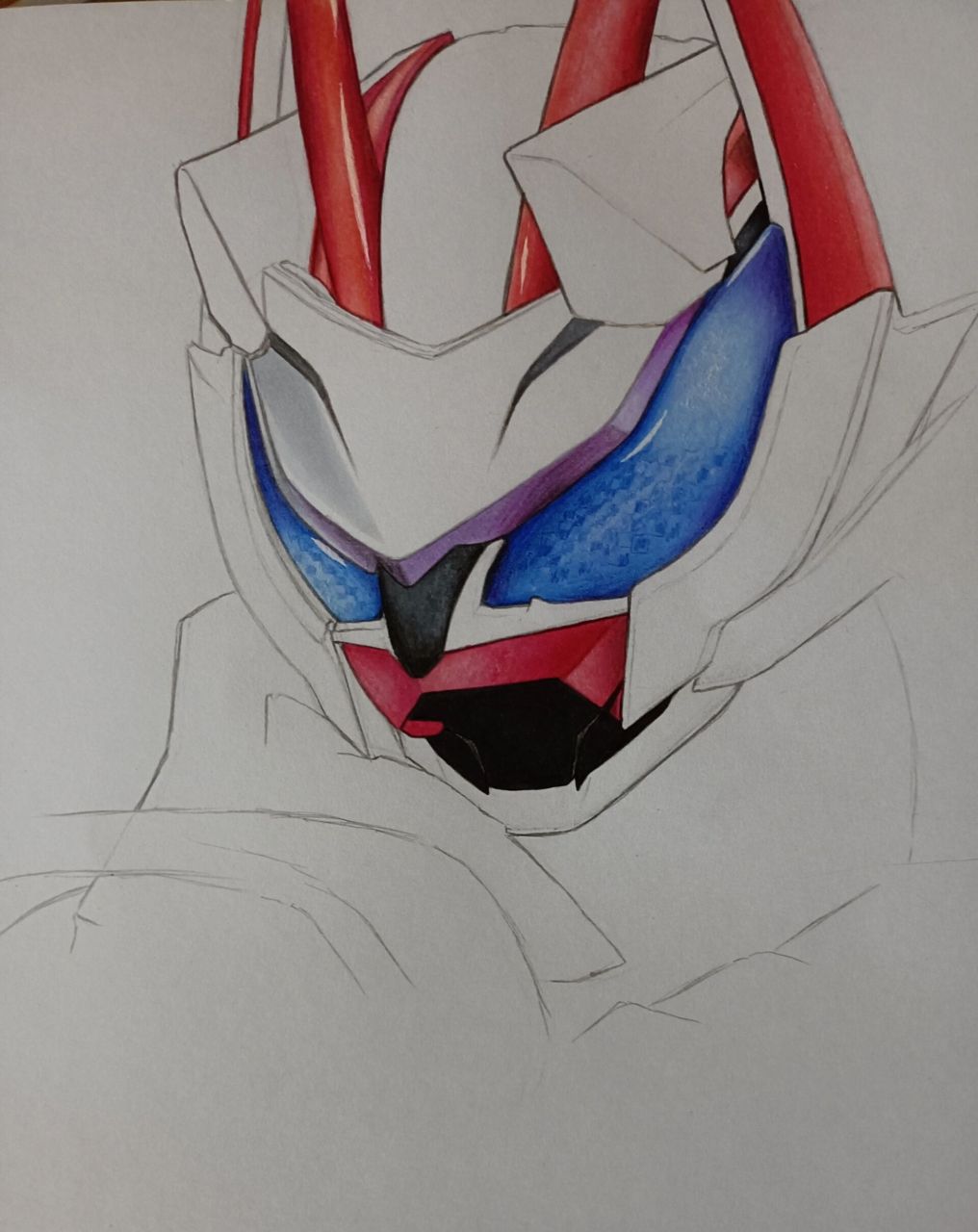 假面骑士极狐  上了一点色,很快就可以完成啦!