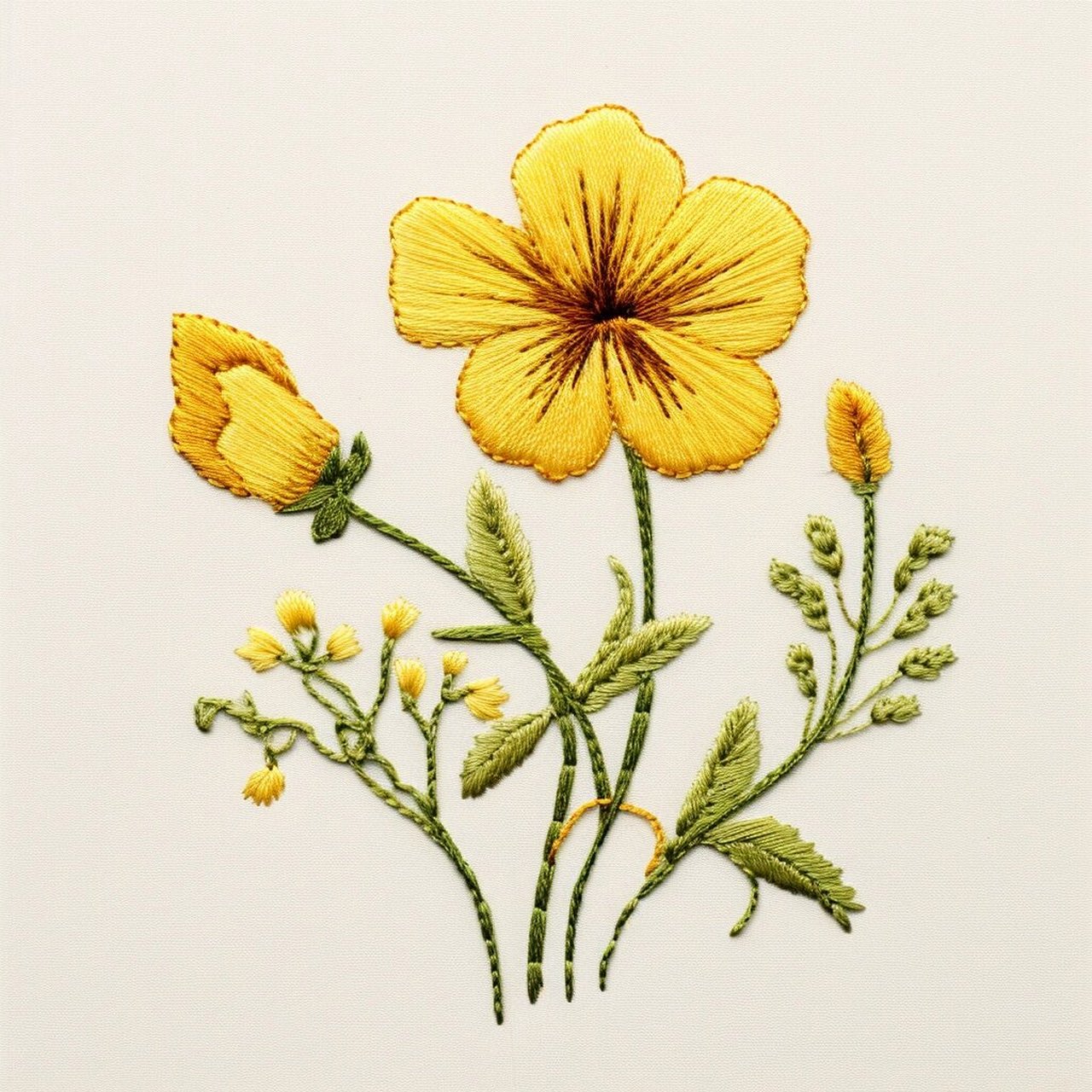 简单漂亮的花朵刺绣,分享给你