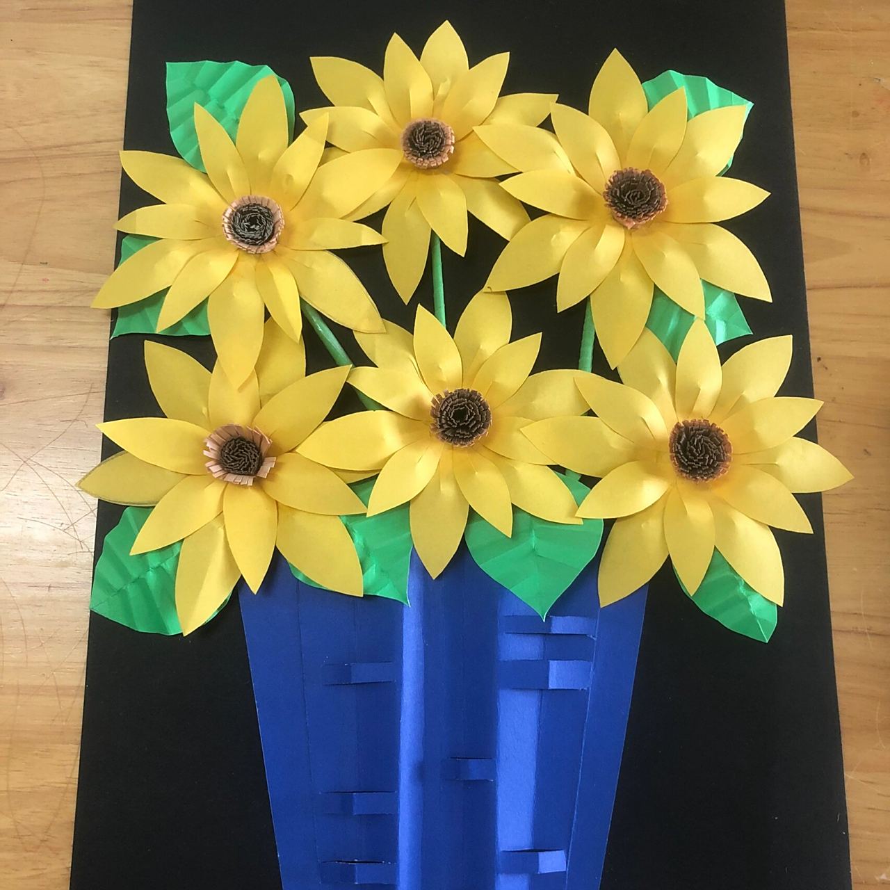美术作业 手工纸浮雕 向日葵 幼教人的手工作业 97