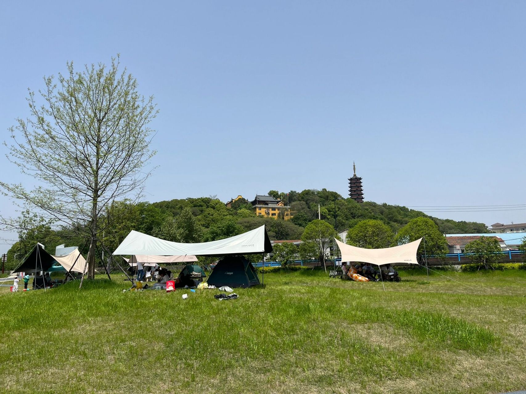 杭州萧山免费营地推荐2 位置:萧山临浦浦阳江边 用时:市区到营地半