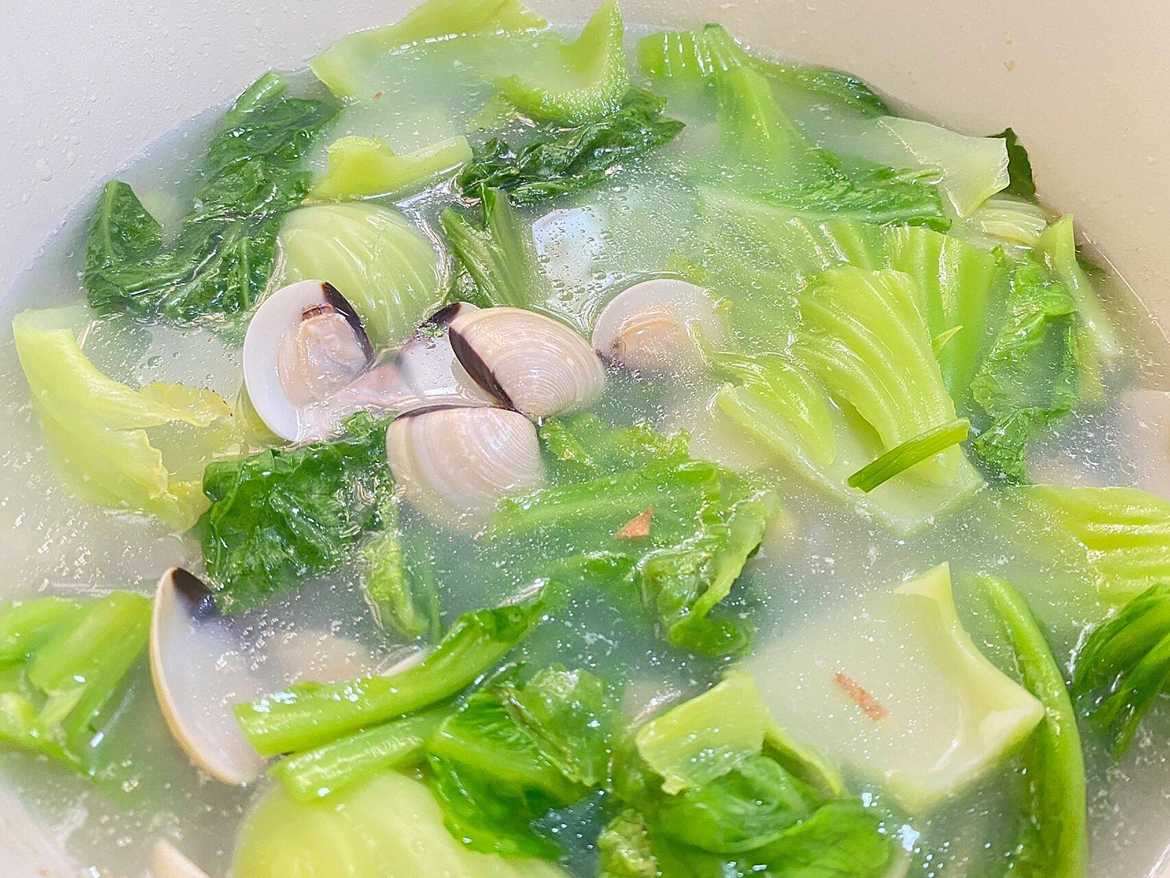 白贝芥菜汤7515鲜甜低脂7515减肥必喝6015 超简单的快手