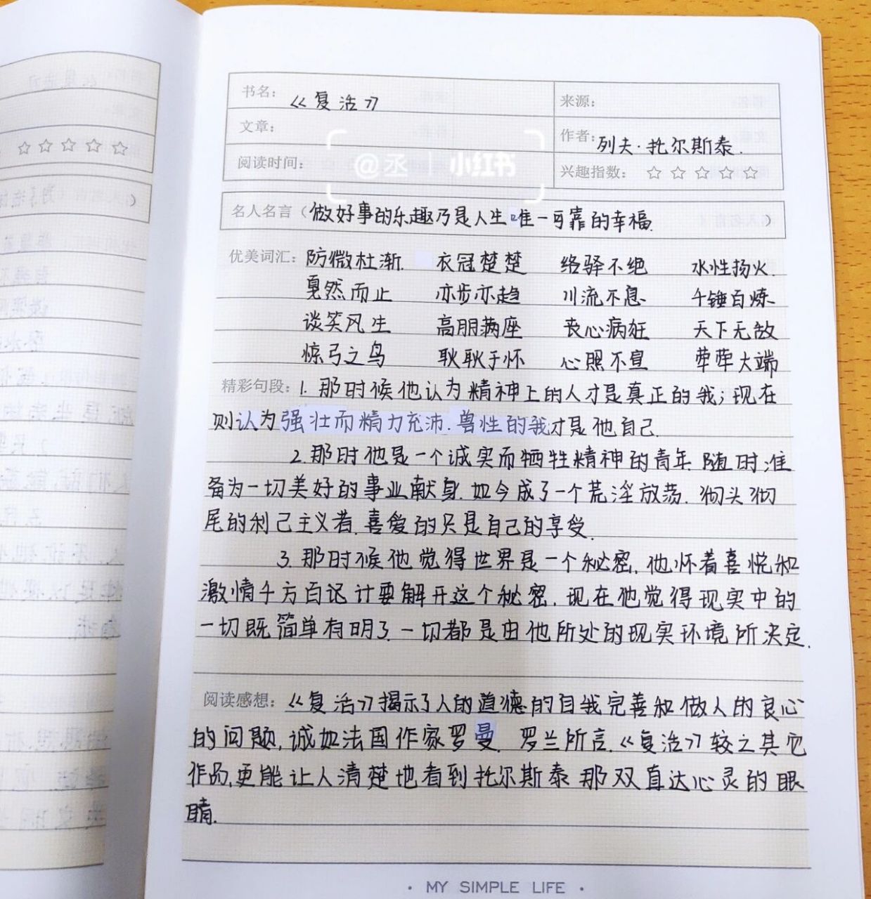 《复活》——列夫.托尔斯泰 读书笔记