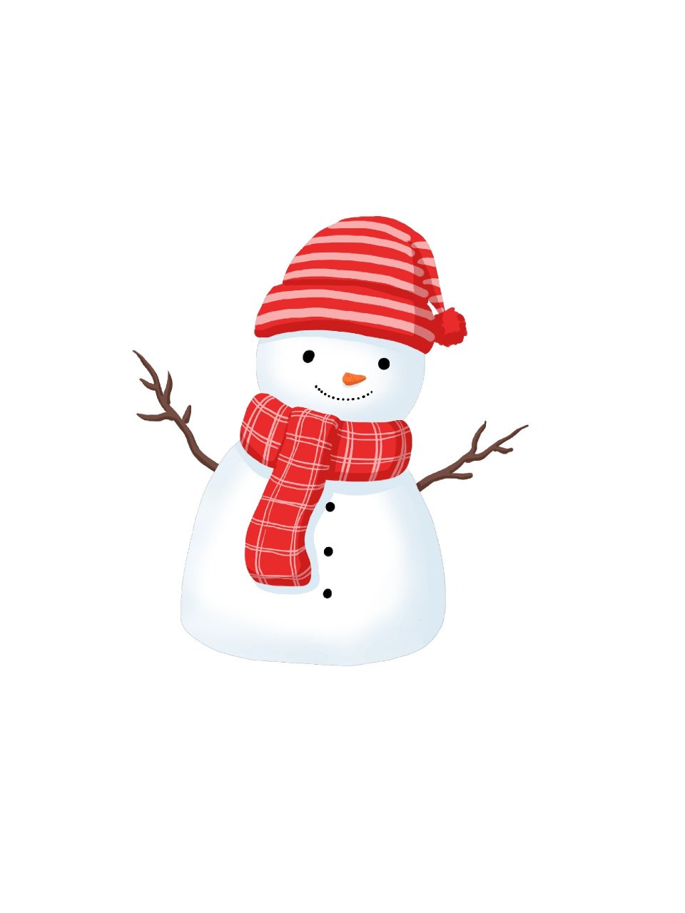 雪人插画‖冬季手绘可爱雪人简笔画免抠图① 7015701570