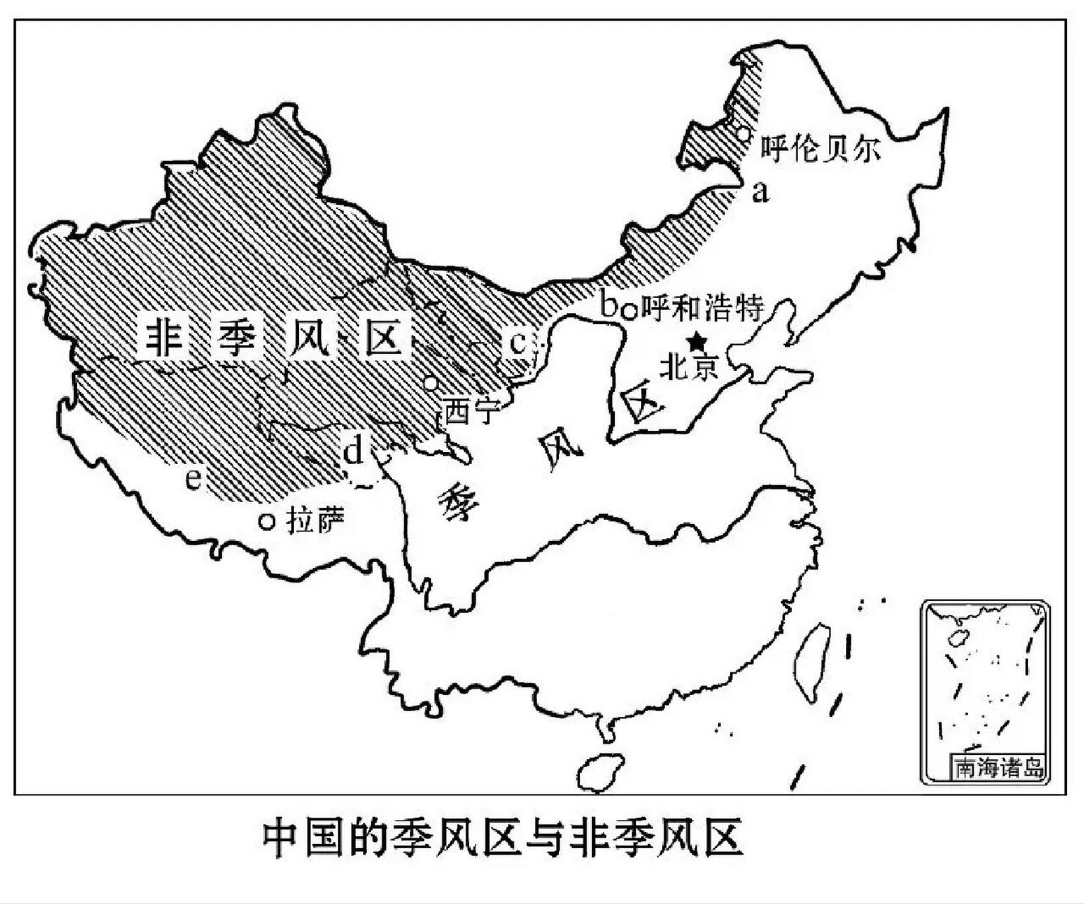 每日一填图,中国季风区与非季风区分界线