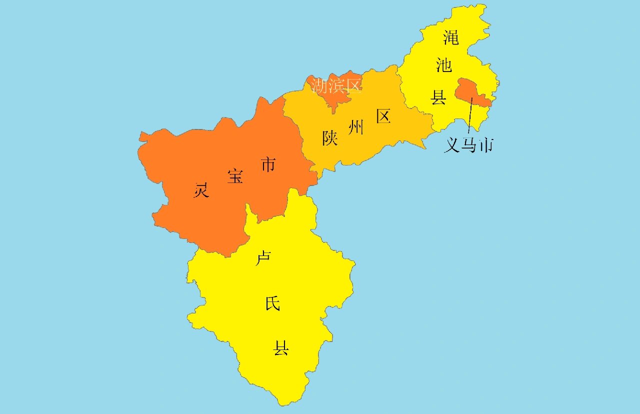 河南行政区划地图@三门峡市