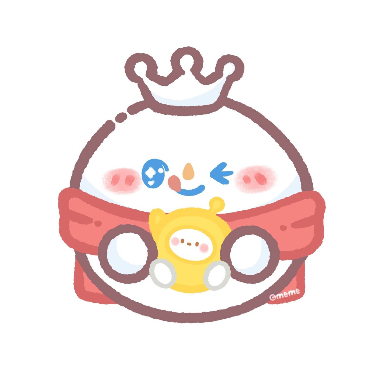 蛋仔情头 终于把雪王画了 被粉丝安利了蛋仔派对,已深陷其中,主打一个