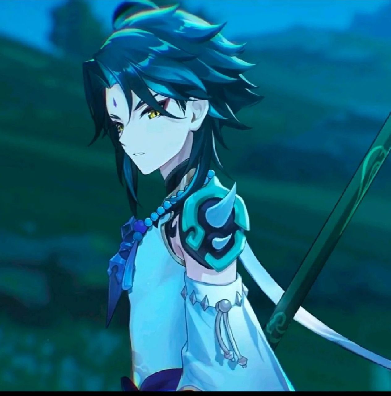 当荧变成小孩(魈篇) 今天魈依旧和往常一样独自在荻花洲附近清理沾染