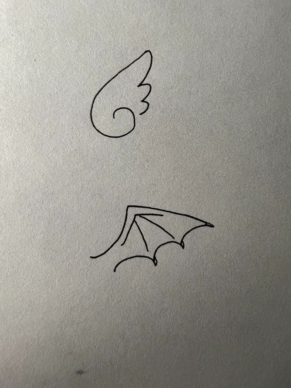 恶魔翅膀怎么画 简单图片