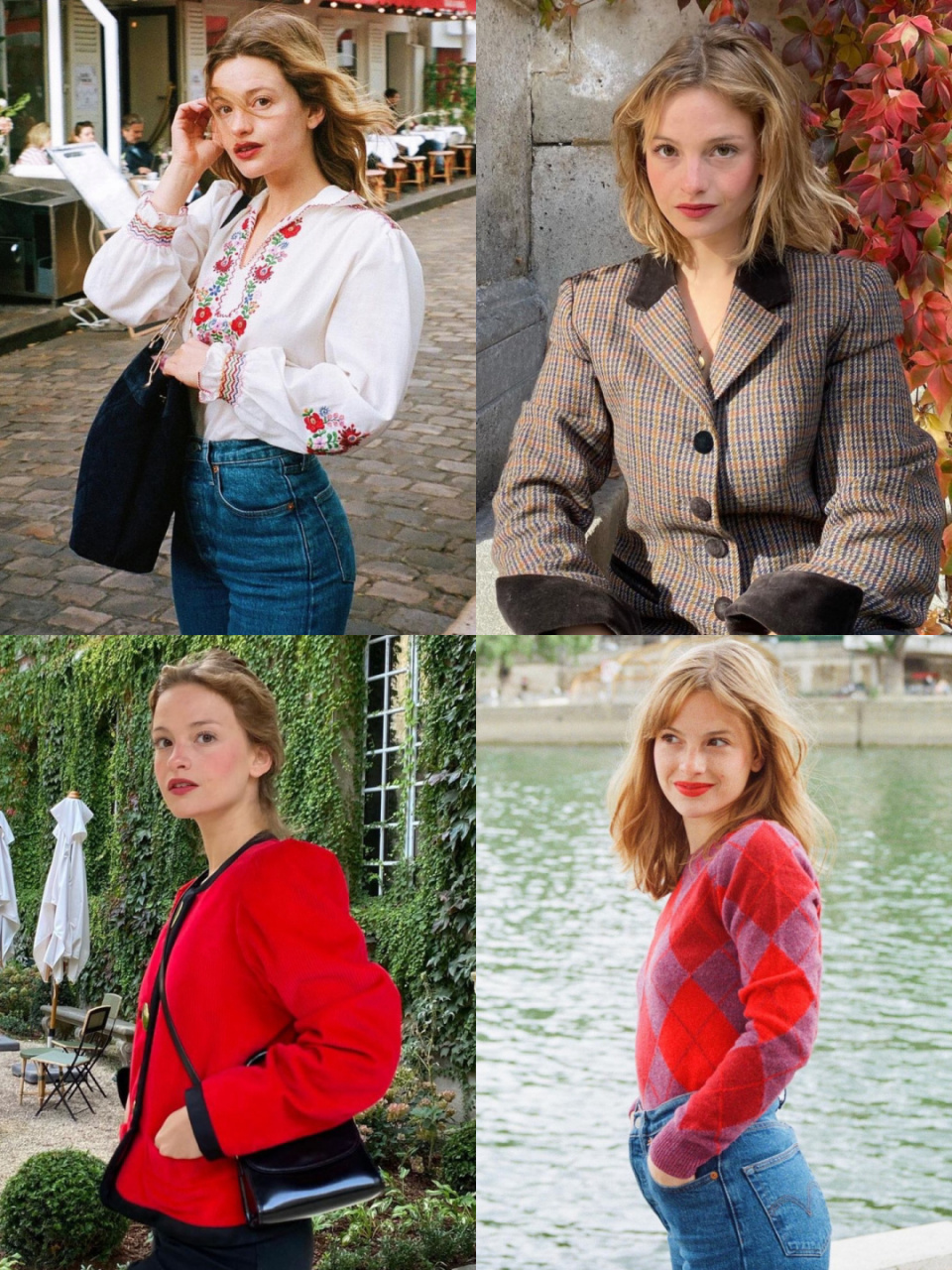 法国博主camilleyolaine穿搭合集,复古法式风情!