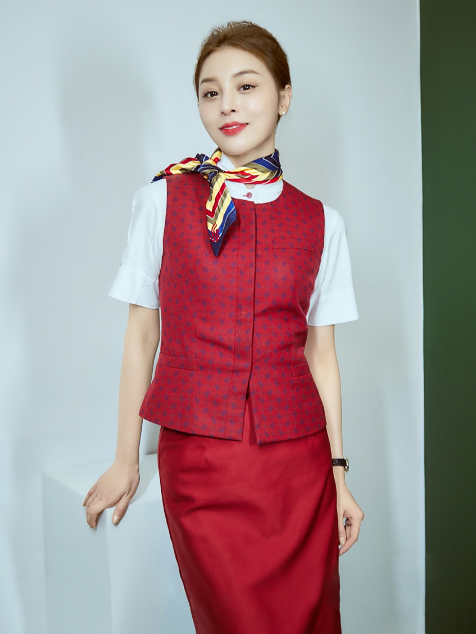 中国国际航空空姐7615和女儿的亲子制服08 因为热爱蓝天,选择做