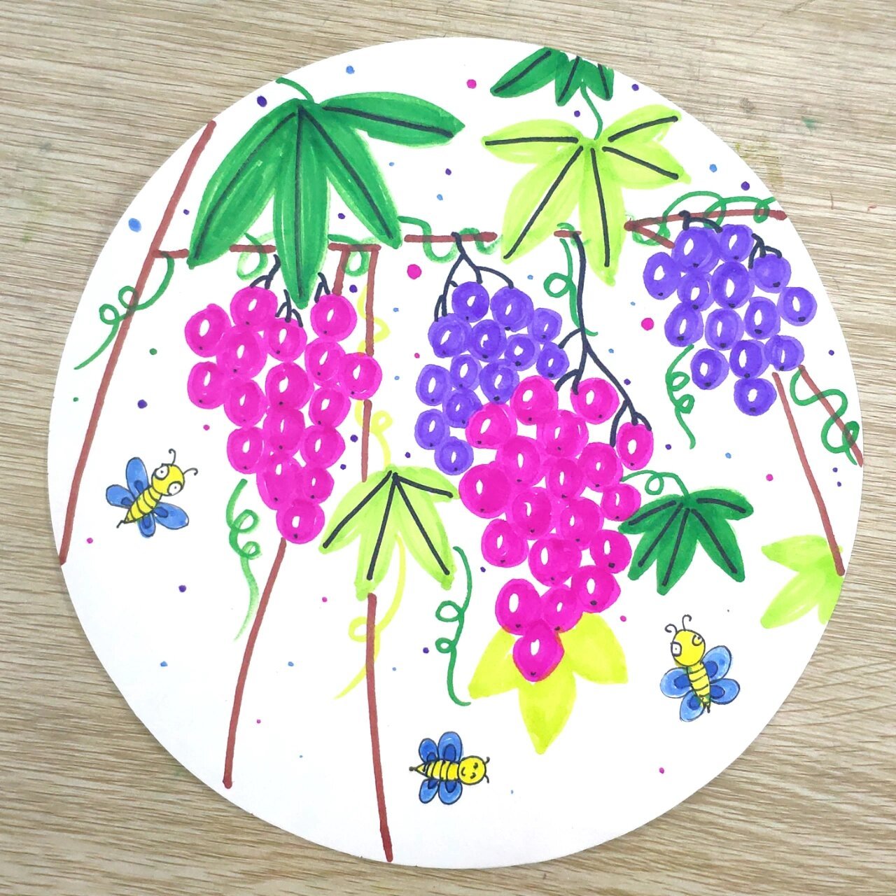 儿童画丨葡萄藤99 工具:马克笔