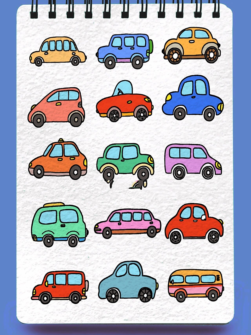 各种汽车简笔画儿童画零基础简单交通工具 汽车简笔画