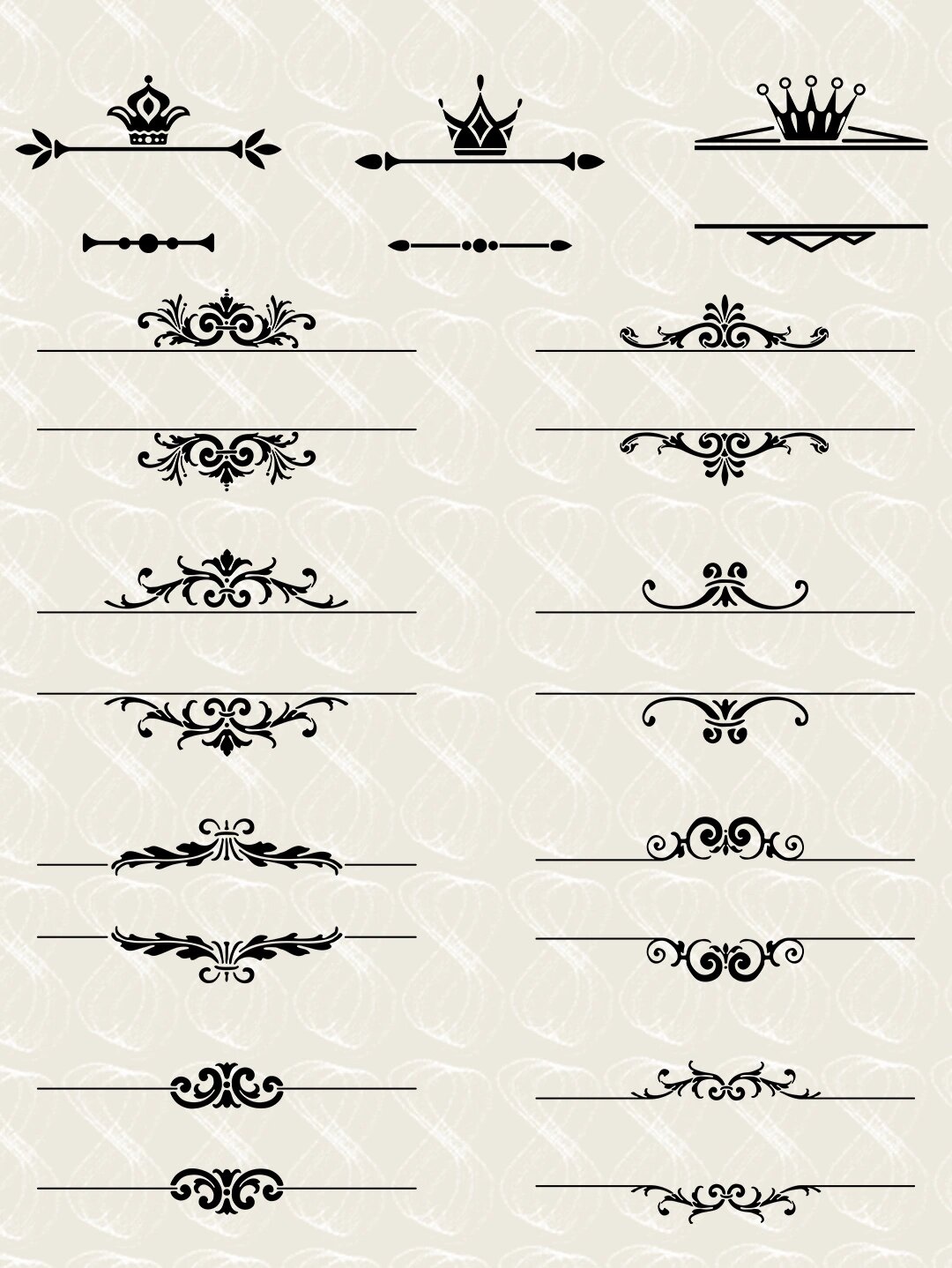 欧式| ⭐️复古黑花纹边框素材合集分享