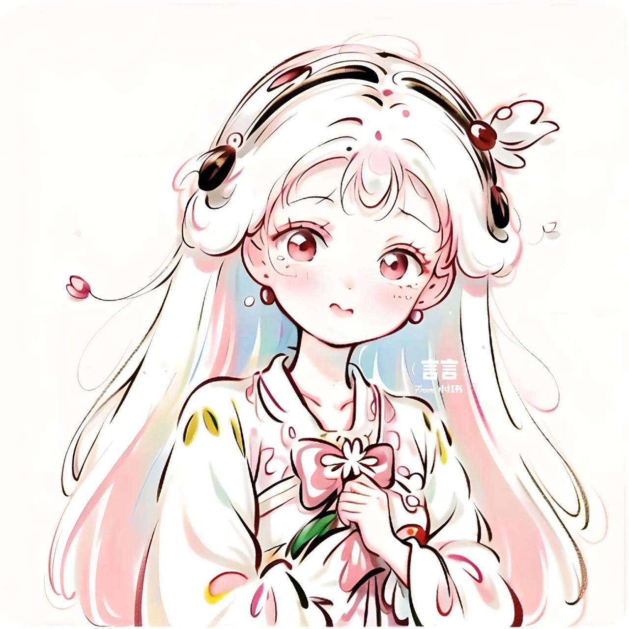 古风极简头像|樱花少女