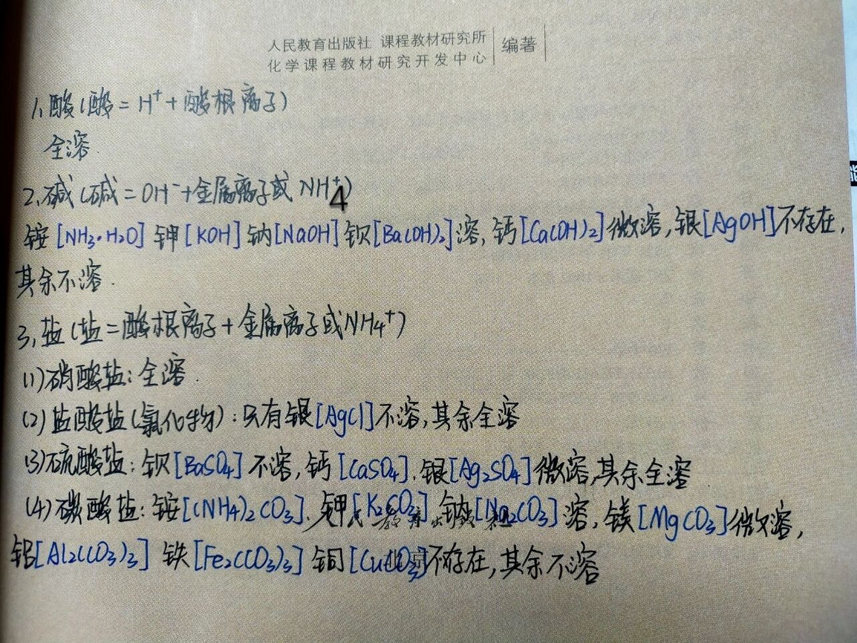 酸鹼鹽溶解性表 酸鹼鹽溶解性表來啦!