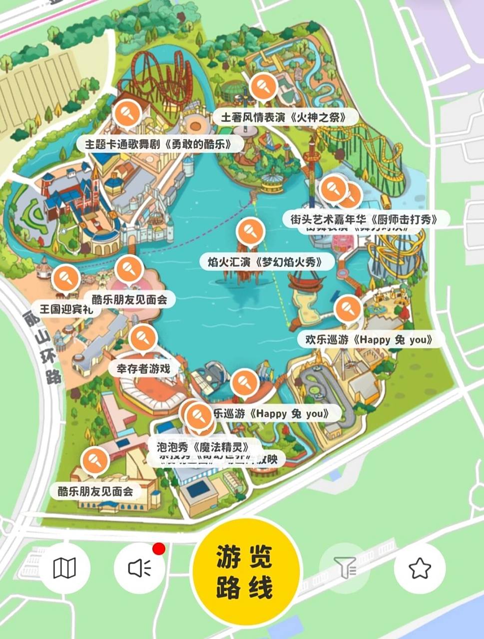 大连发现王国地图9015 区域图演出图项目图