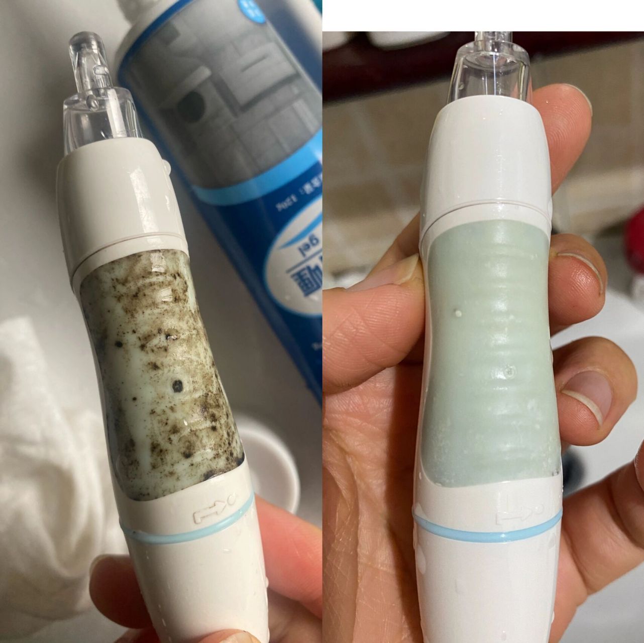 电动牙刷硅胶处发霉处理 家里的所有电动牙刷,旦凡有硅胶的部分,超级