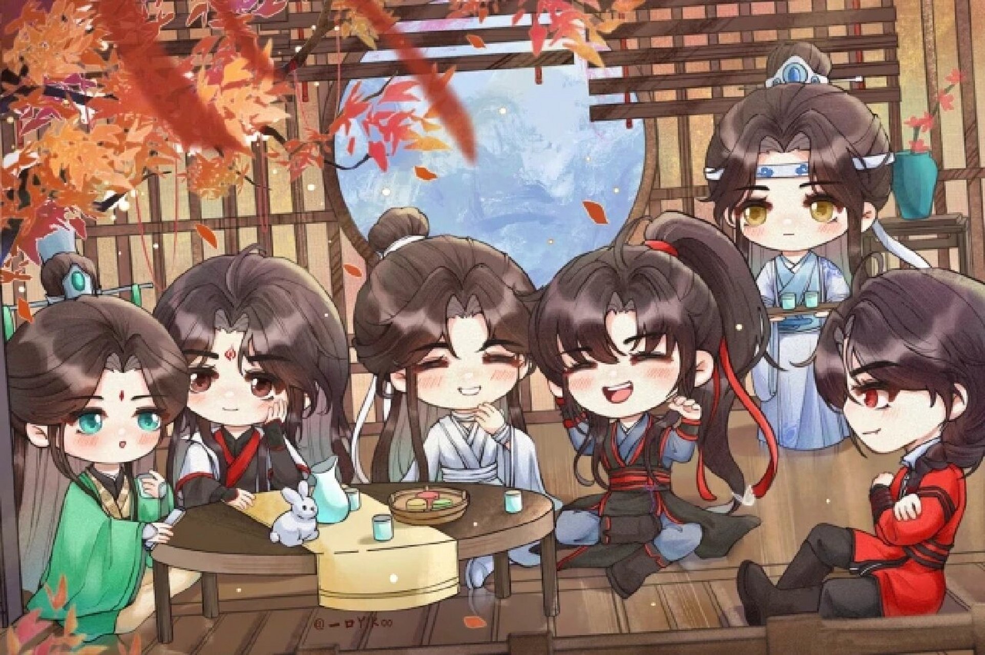 墨香铜臭q版全家福