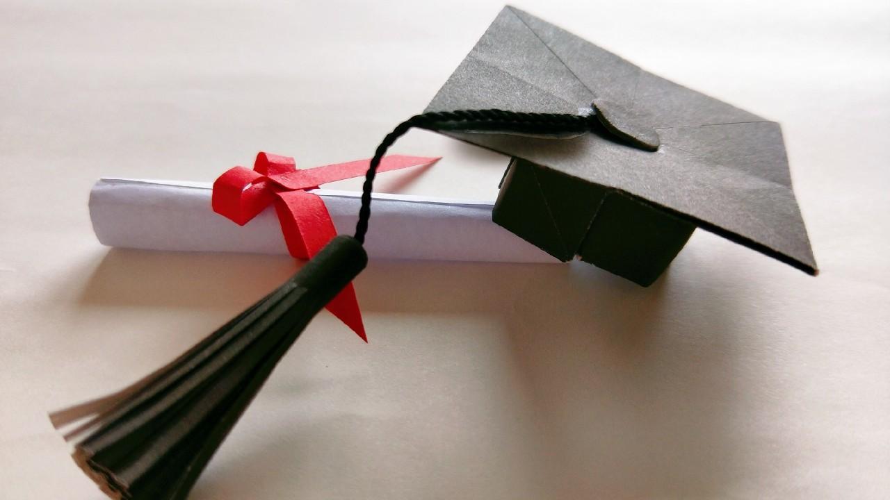 又是一年毕业季折一顶博士帽学士帽折纸愿你们前程什锦