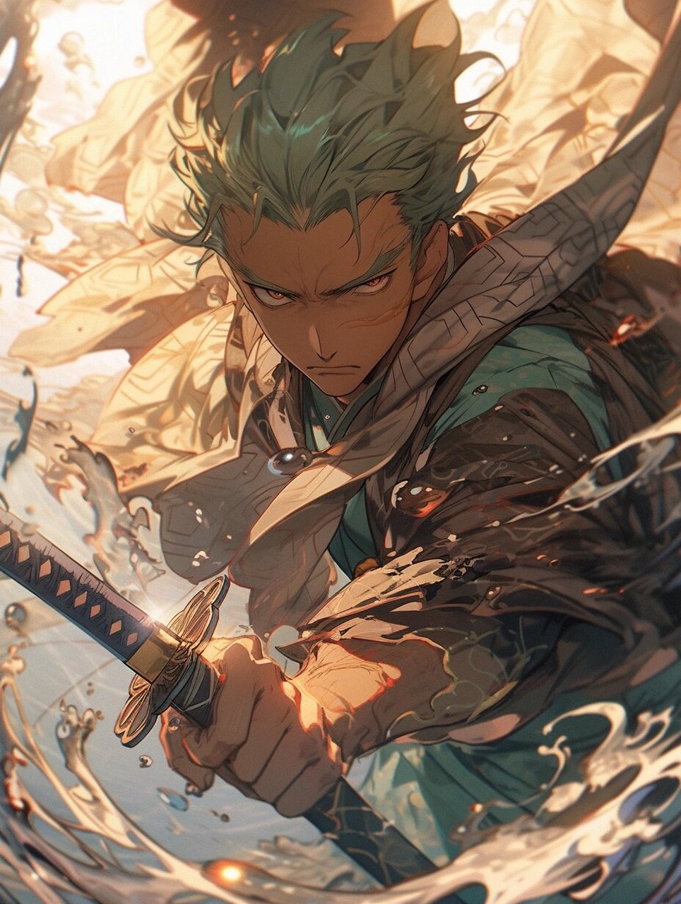 索隆|中国风帅哥 红蓝白|壁纸(附咒语) 7815核心关键词:roronoa