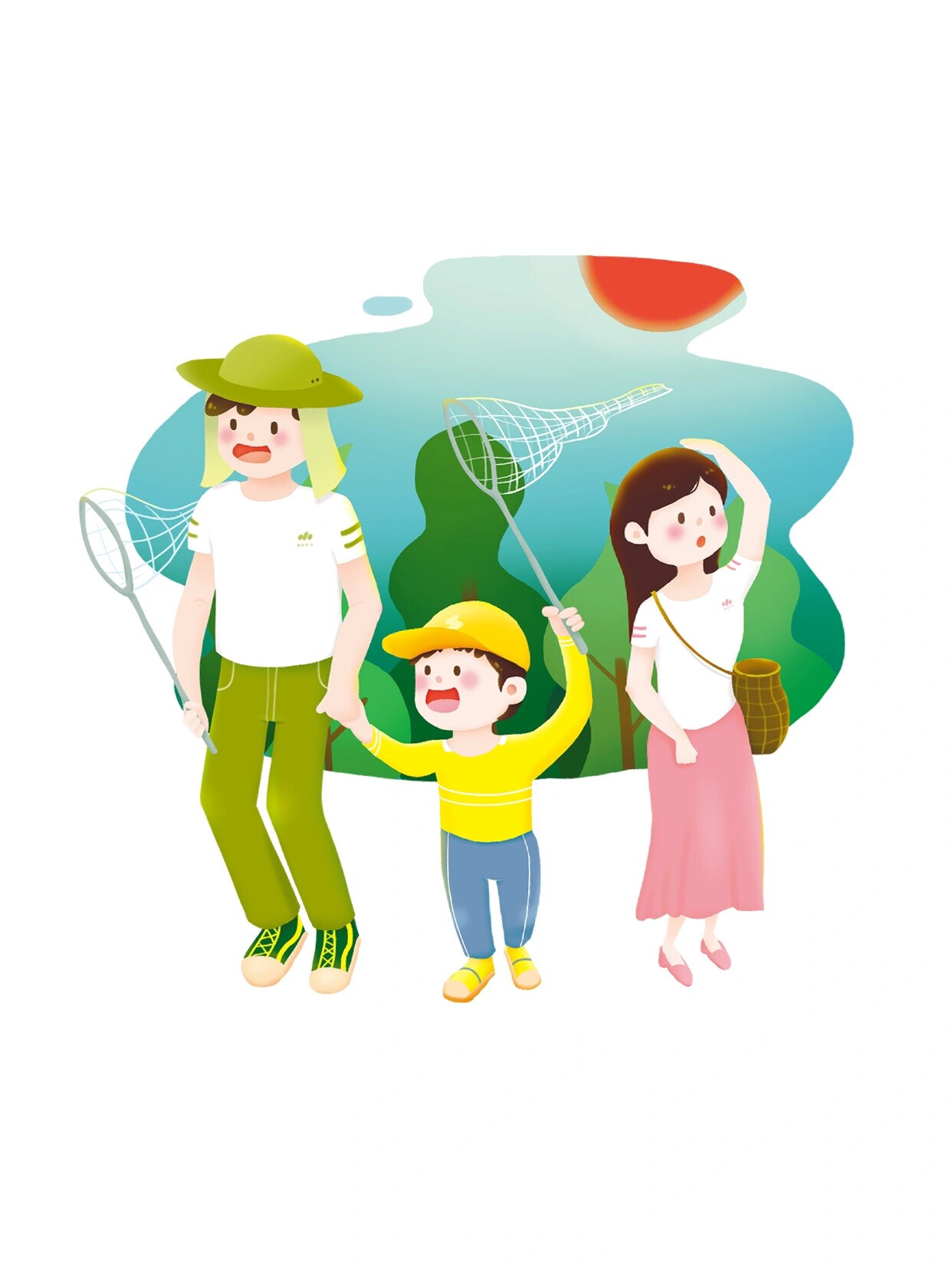 春天卡通春游踏青/露营免扣素材分享