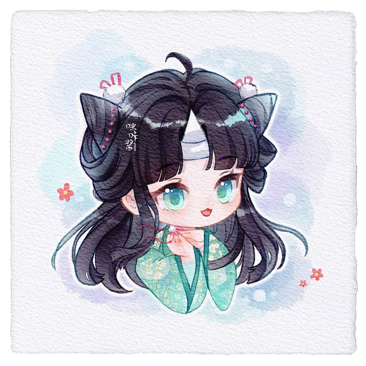 苍兰诀*原神角色q版水彩头像九宫格 这应该是画画一来最快完成的九宫