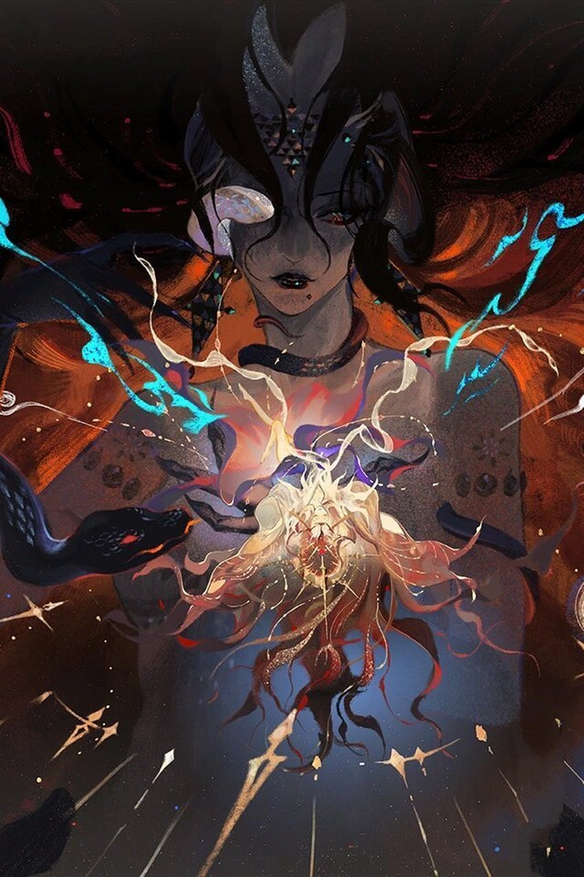 阴阳师壁纸分享 伊邪那美和天照壁纸 小美真好看,但是没看到蛇发版的