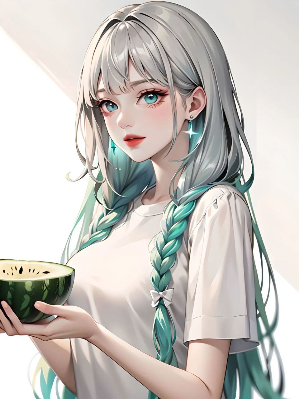 绿色系|麻花辫女孩 女孩子不用明白太多道理,只要知道体重越来越轻