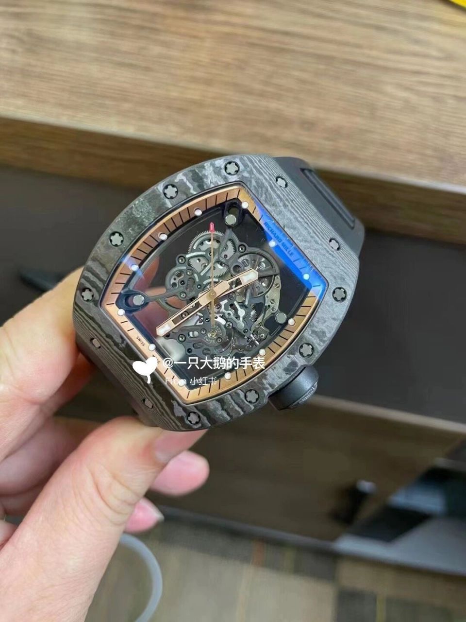 好价分享一只99 rm055 ntpt 黑金亚洲限定 理查德米勒 rm055ntpt