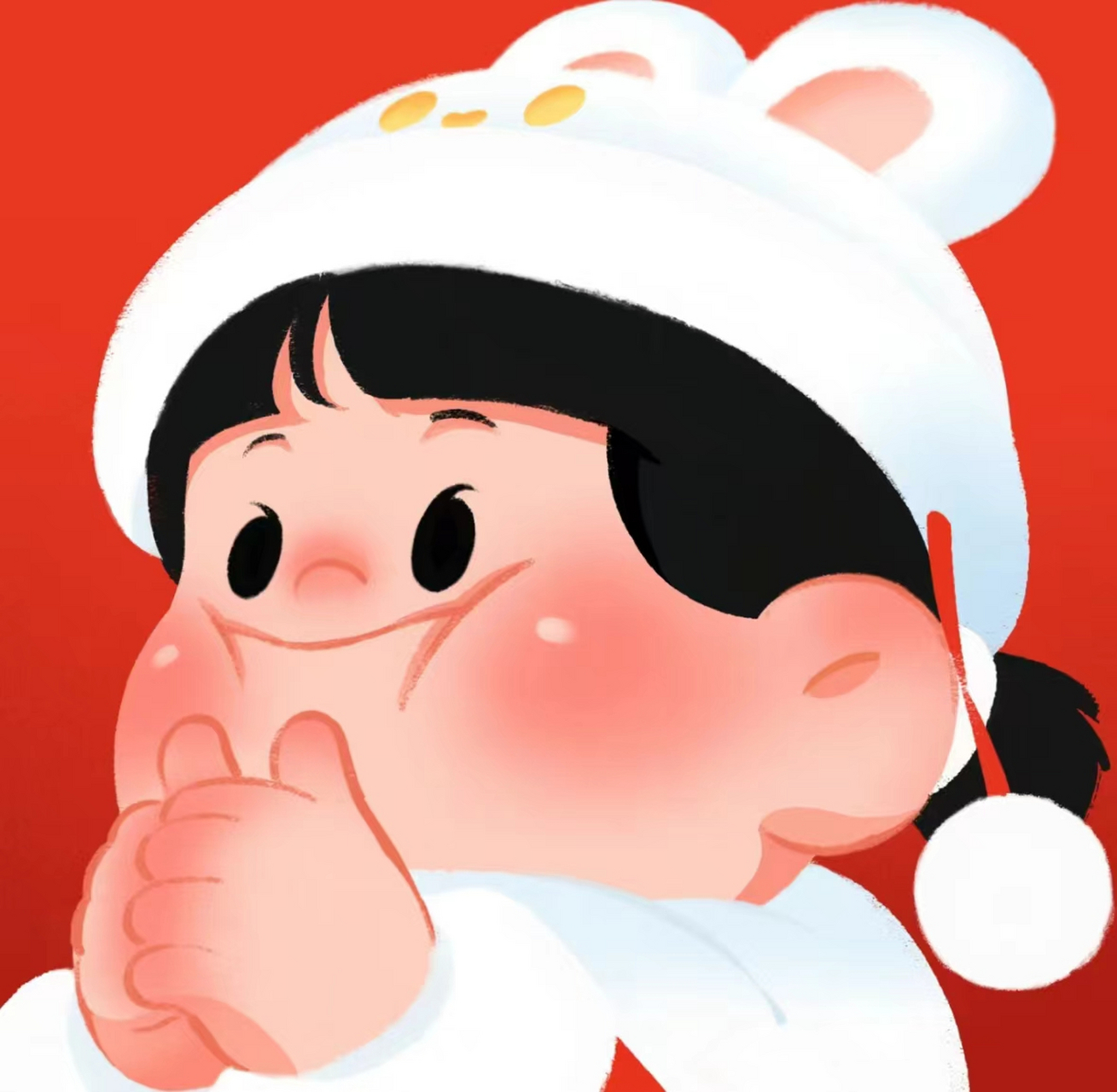 微信头像红色背景 喜庆红火寓意发财旺福!