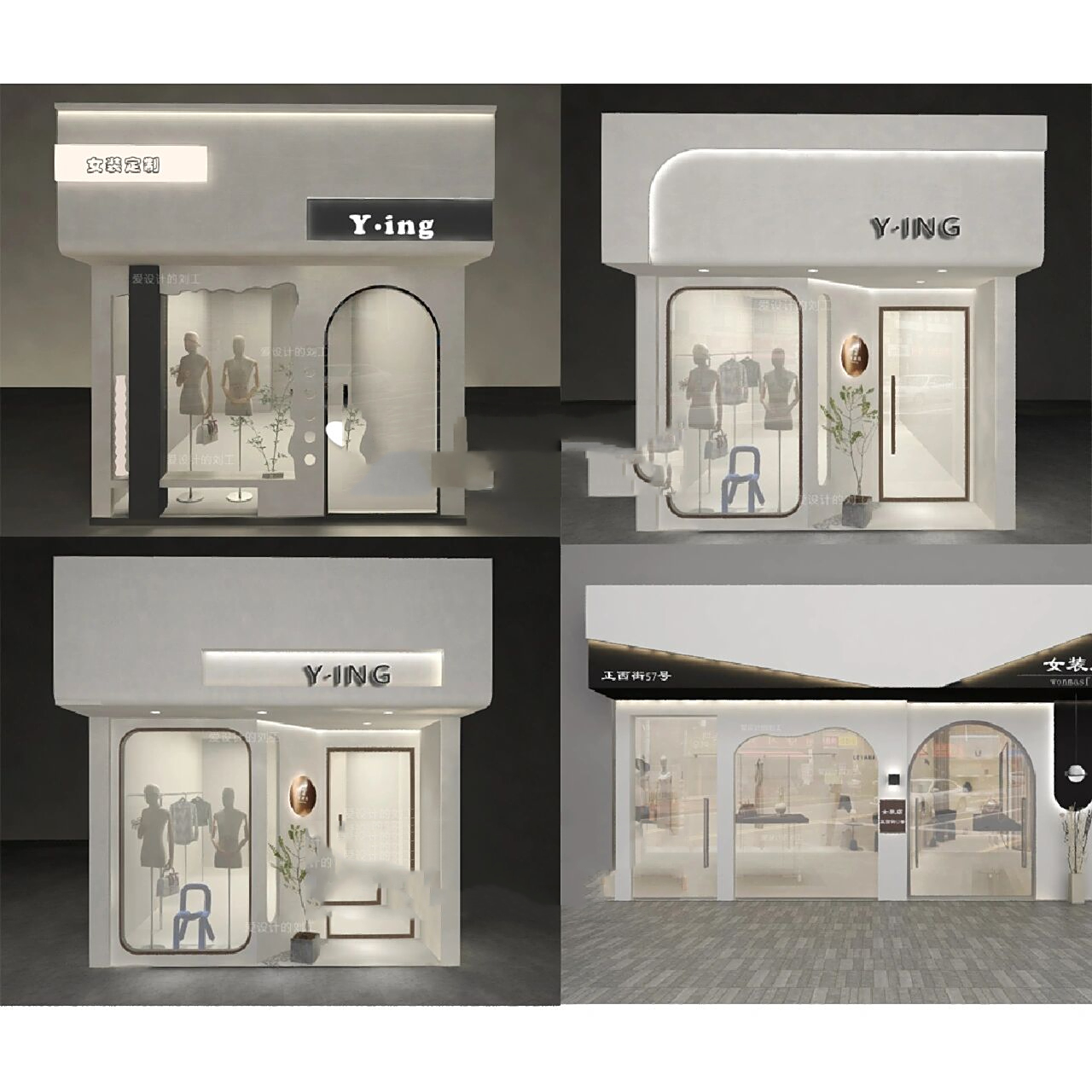 2023年5款最新店铺门头设计合集-门头效果图 95店铺门头装修设计