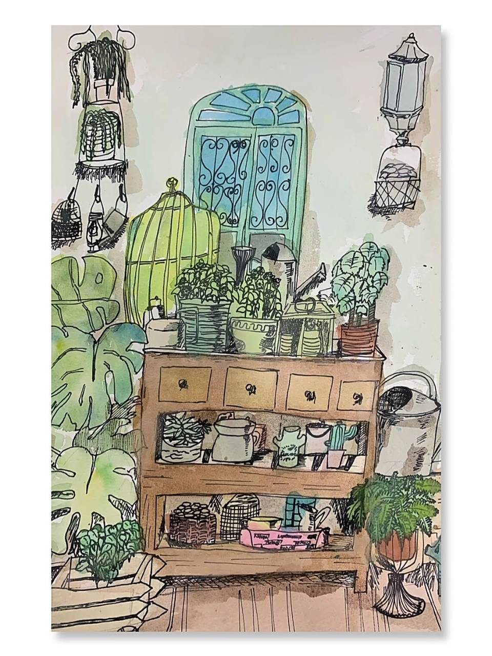 绘画 《室内一角》三年级9岁以上 照片写生——速写——《室内一角》