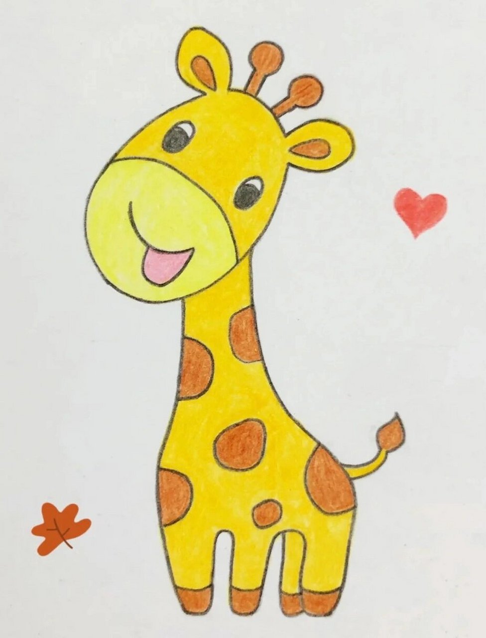 图|长颈鹿卡通图5张 giraffe's day source web