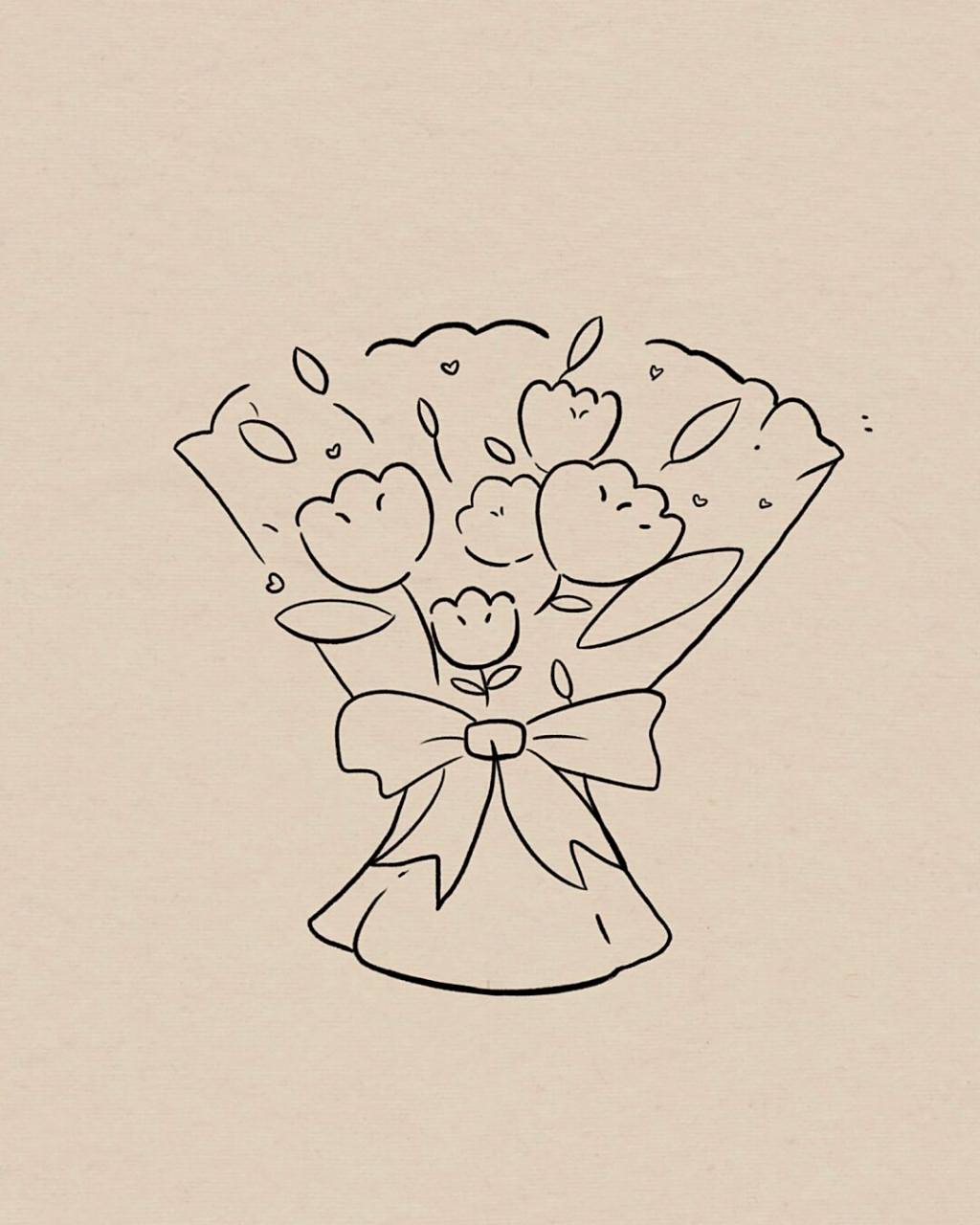 浪漫从一束鲜花开始98|简笔画|附过程 超级简单的简笔画快学起来给