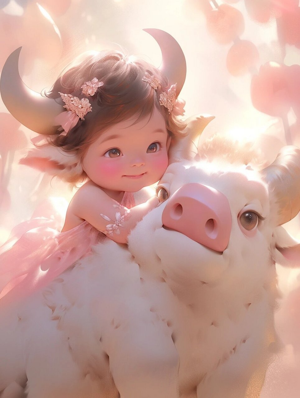 牛气冲天 牛宝宝头像来一张 画个🐮🐮  小仙女宝宝和牛牛的生肖