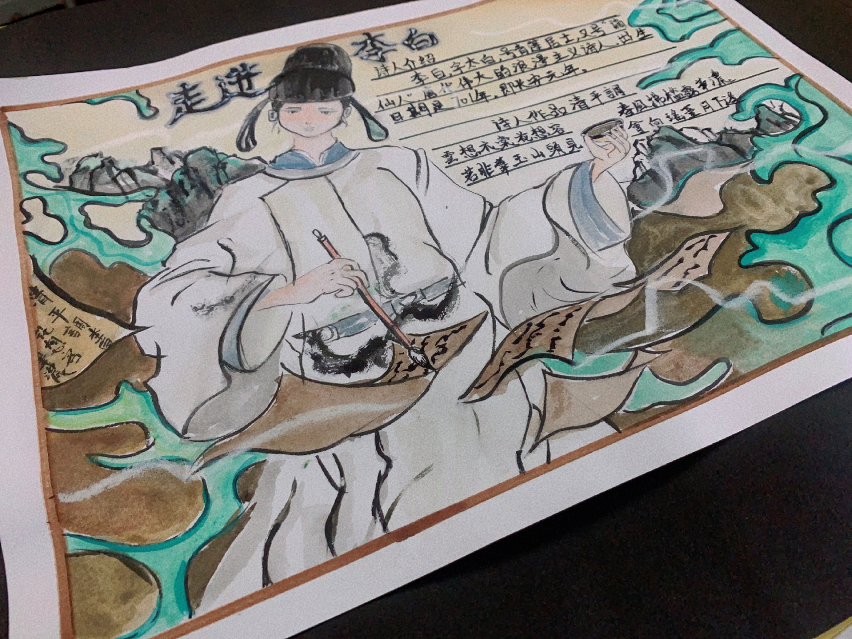 历史人物手抄报李白