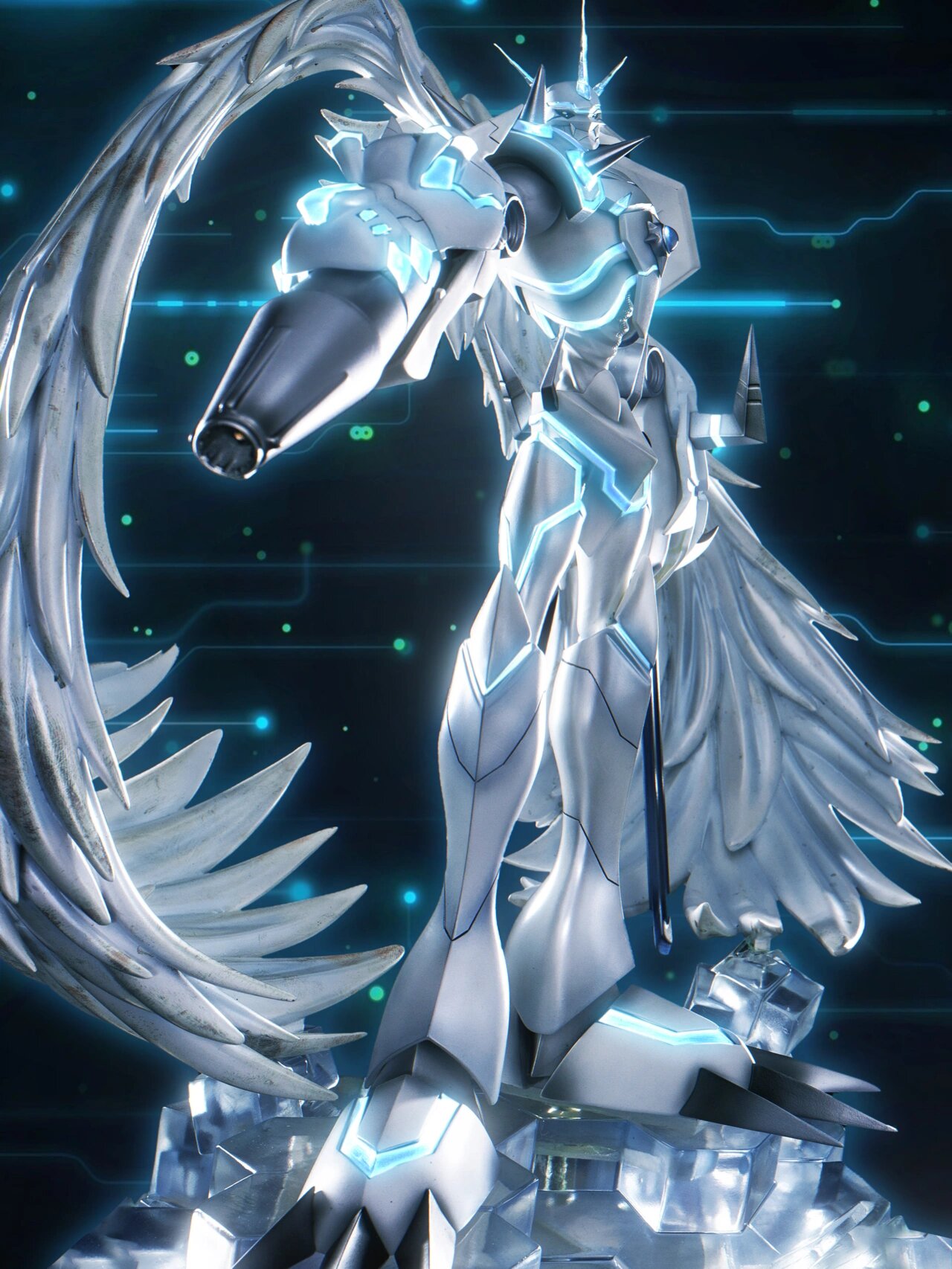 数码宝贝 奥米加兽慈悲形态 雕像