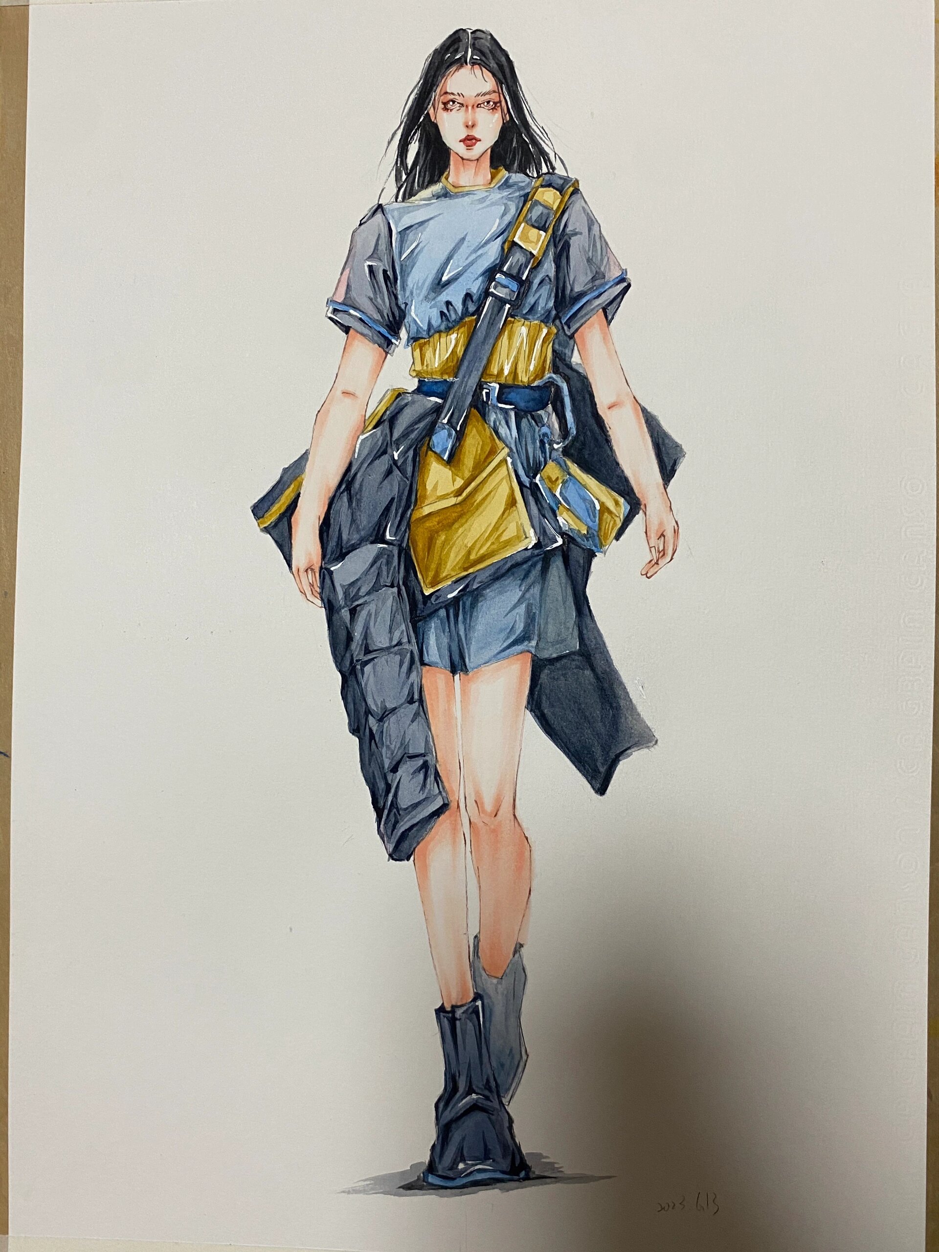 服装设计手绘 服装设计水彩分享 继续努力94