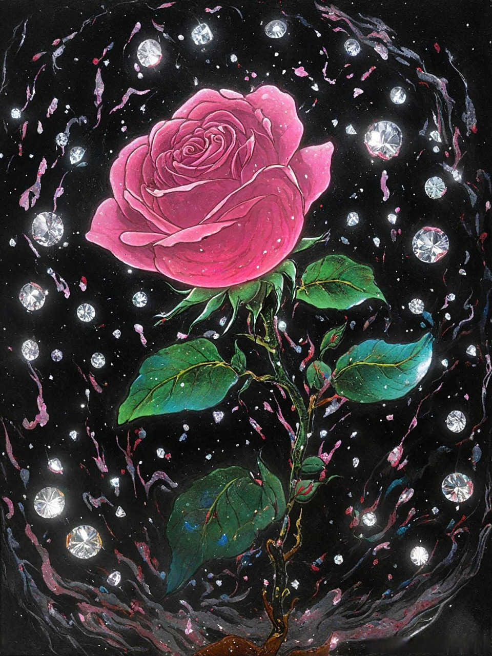 我用奇域ai工具绘制的4张玫瑰图,大家喜欢哪一个?