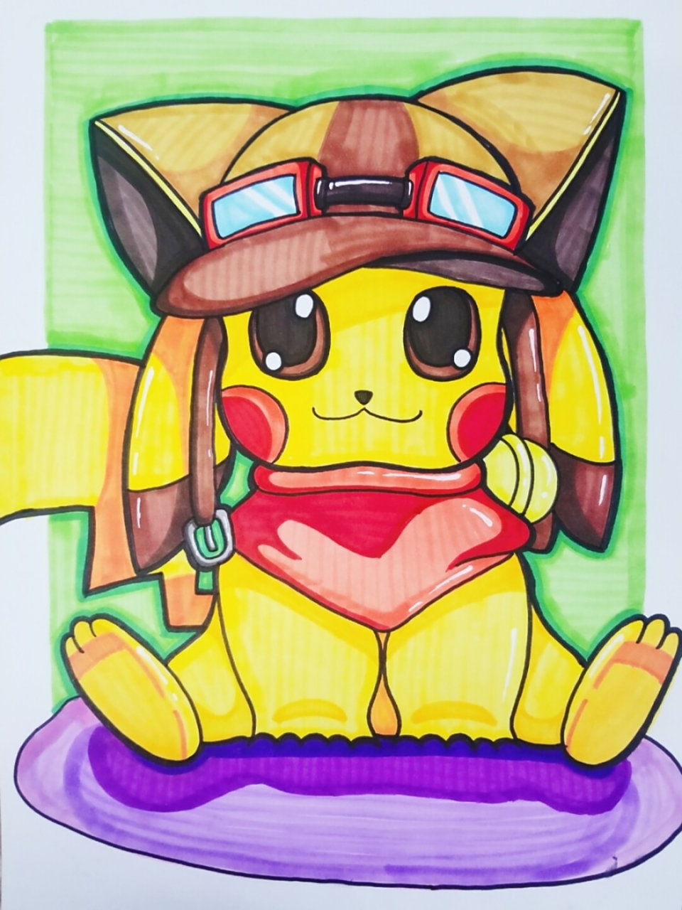 卡通人物#卡通漫画#动漫#皮卡丘#儿童画#马克笔卡通#卡通形象 #动漫