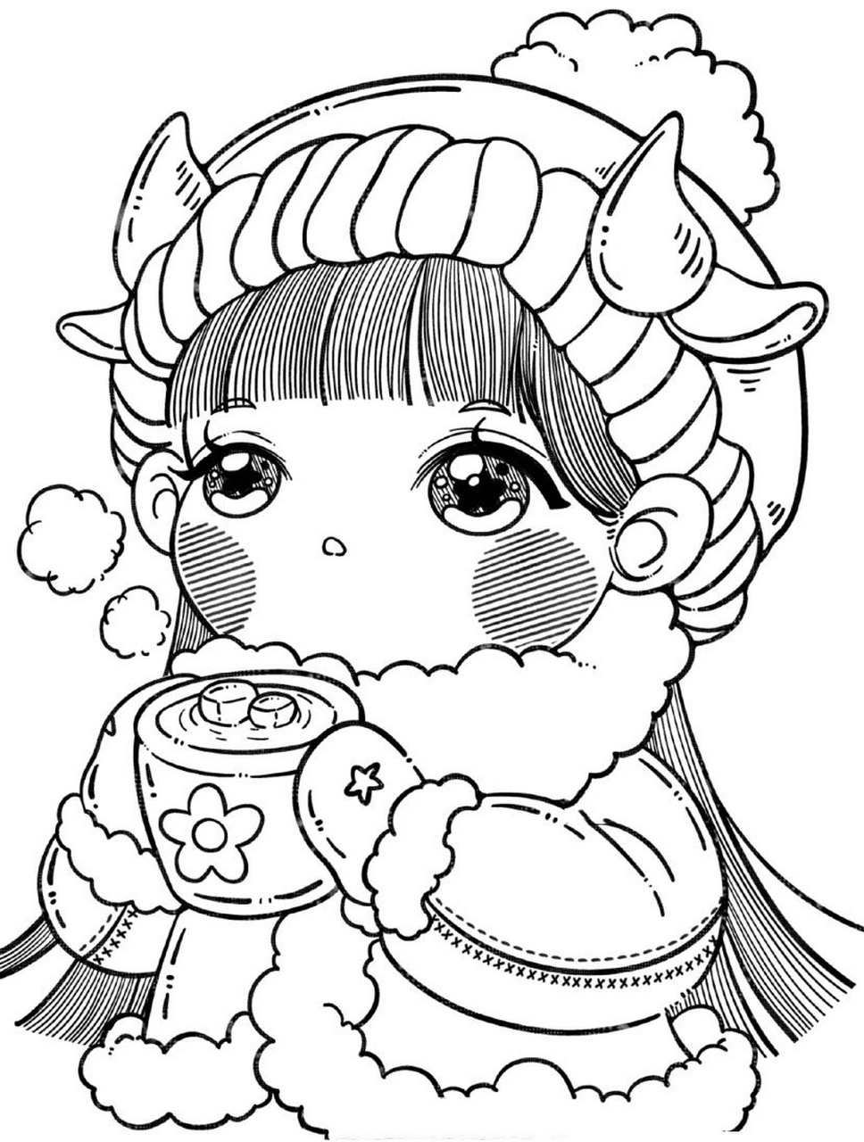 控笔练习黑白线描临摹素材人物篇分享