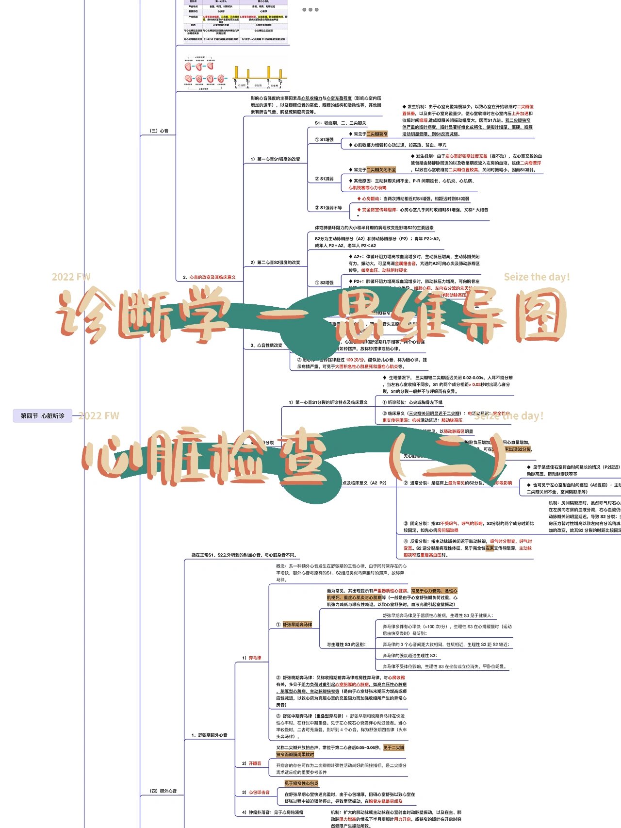 诊断学—思维导图 心脏检查(二