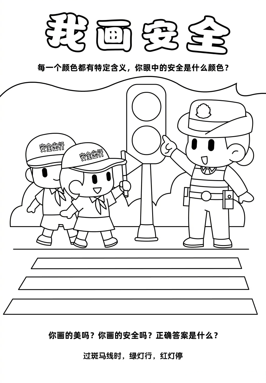 我们这里就有一个好点子!这里有6张少年儿童交通安全主题海报
