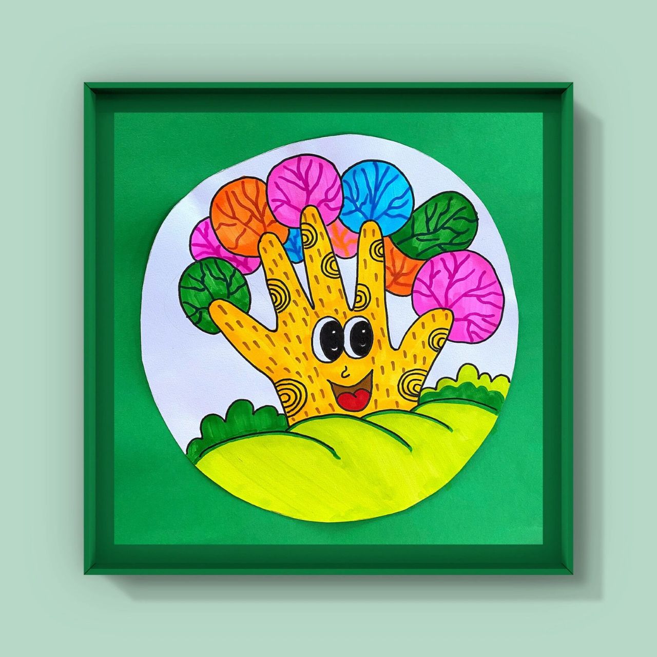 儿童创意画《彩色大树99》