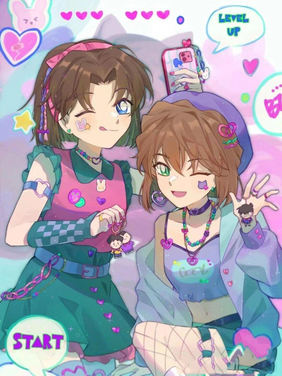 绝美的步美和灰原哀头像