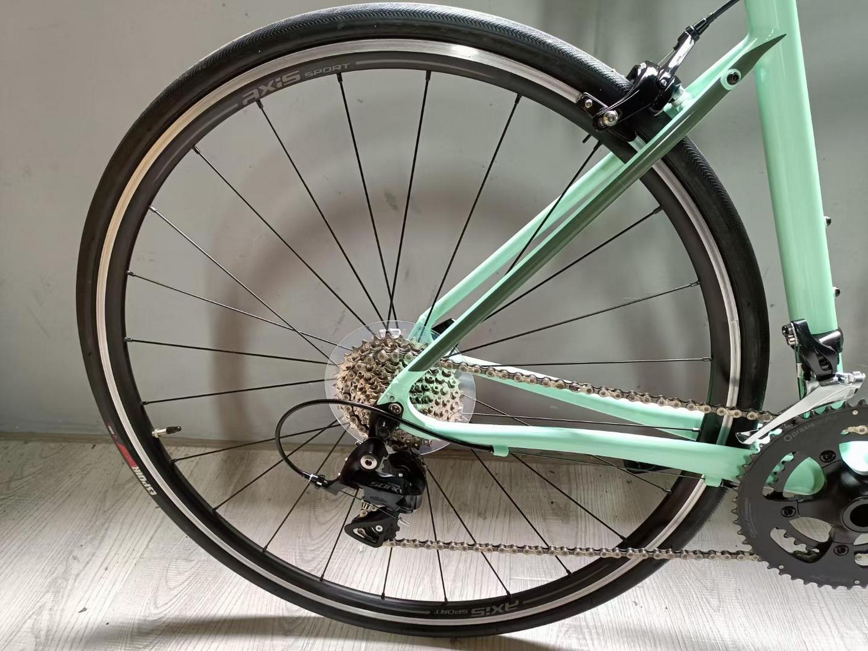 闪电allez e5 sport公路车,56码,95新,18速,禧玛诺r3000套件,铝合金